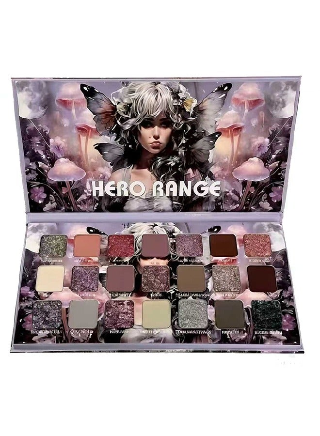 HERORANGE 21-Color Cool Moon-Toned Eyeshadow Palette, Including Pearl, Matte and Shimmer Shades, Long-Lasting Wear, Low-Saturation Natural Colors, Finely Textured and Adheres Smoothly Without Fallout. - Image 1